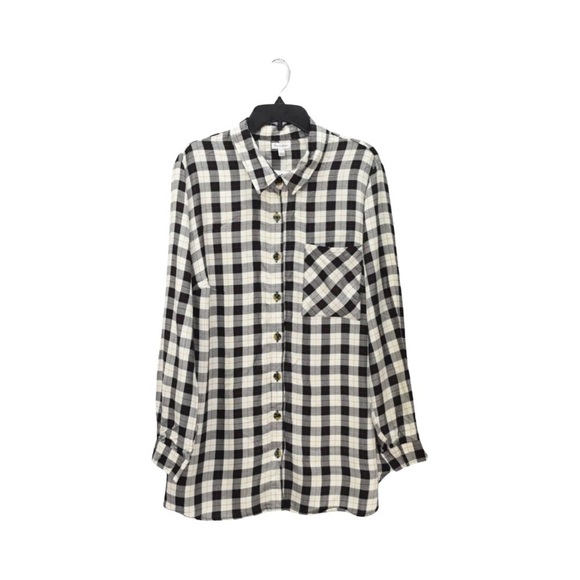 Love, Fire Plus Size Plaid Button Down Shirt Top NWT Size 1X - Picture 1 of 8